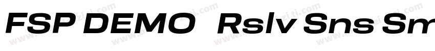 FSP DEMO   Rslv Sns Smbld字体转换